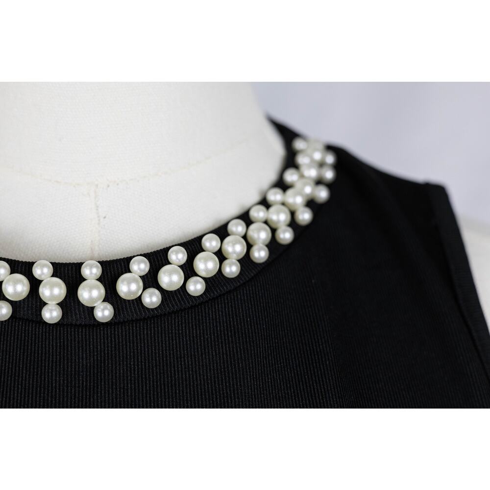 Shein Size M Top Beaded Sleeveless Black - Picture 4 of 6